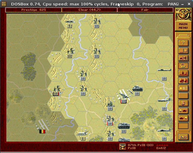 Panzer General gameplay.